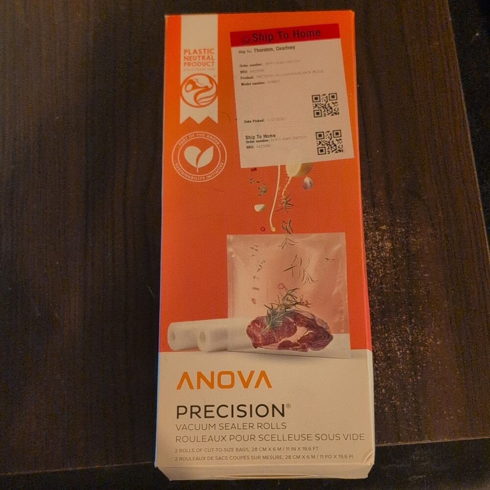 Anova Precision Vacuum Seal Bag Rolls 2-Pack 11 in x 19.6 ft BPA Free